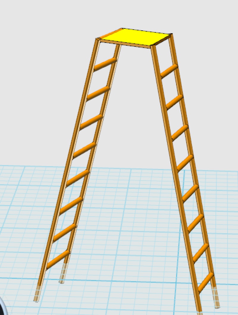 3d梯子的画法-3d画图教学视频梯子