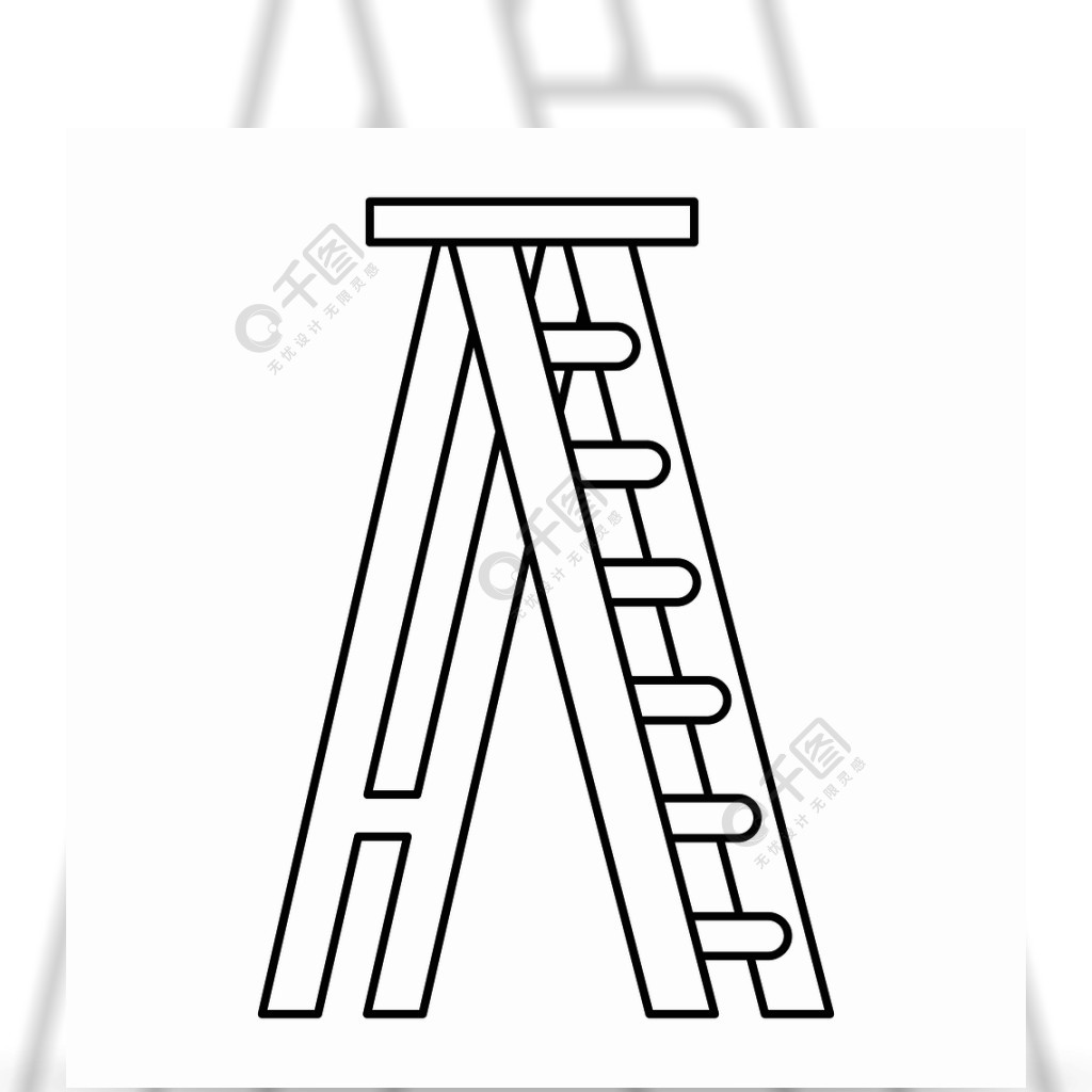安吉梯子简笔画图片-安吉梯子简笔画图片彩色