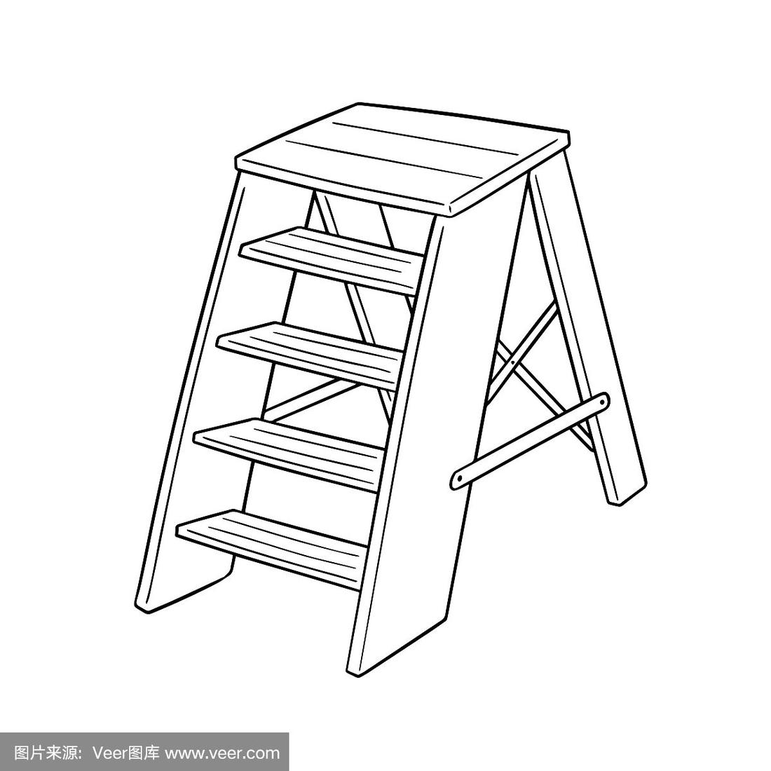 梯子图片简笔画大全大图-梯子图片简笔画大全大图可爱